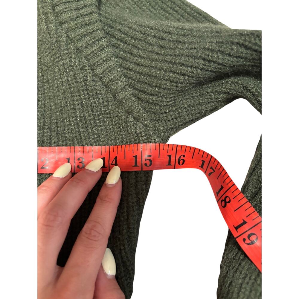 BTFBM Women’s Knit Sweater Dress Olive Green Long Sleeve Crew Neck Size M NWT - Picture 8 of 9